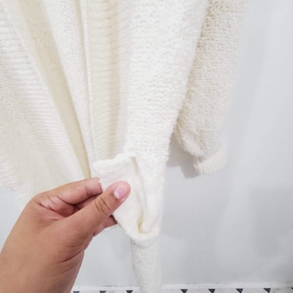Vintage Monto Par LeChois Ivory Over-Sized Thick Knit Cardigan Sweater Size M - Picture 4 of 10